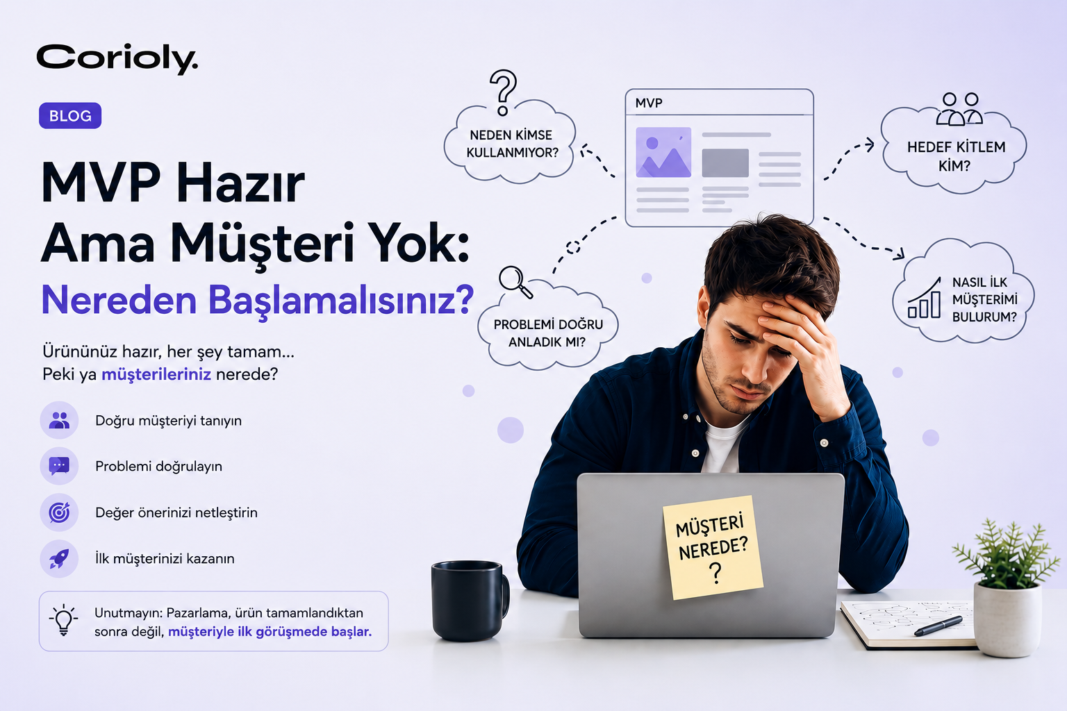 MVP Hazır Ama Müşteri Yok: Nereden Başlamalısınız?
