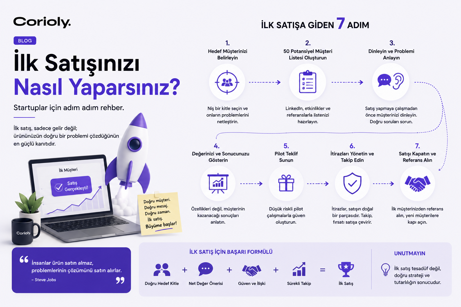 Startup'lar İlk Satışını Nasıl Yapar? Adım Adım İlk Müşteri ve Satış Rehberi